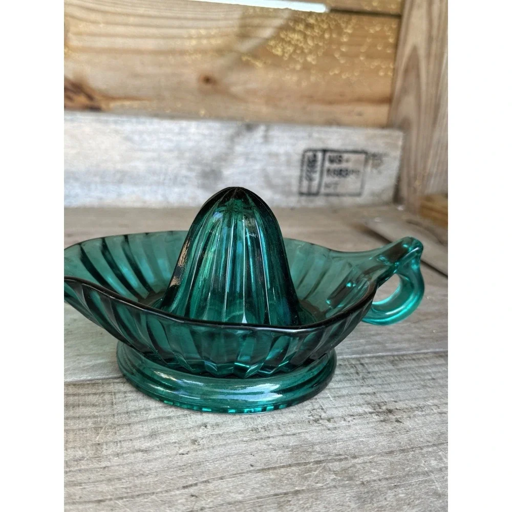 Vintage Jeanette Glass - Ultramarine Pattern Juicer, Depression Glass Juicer